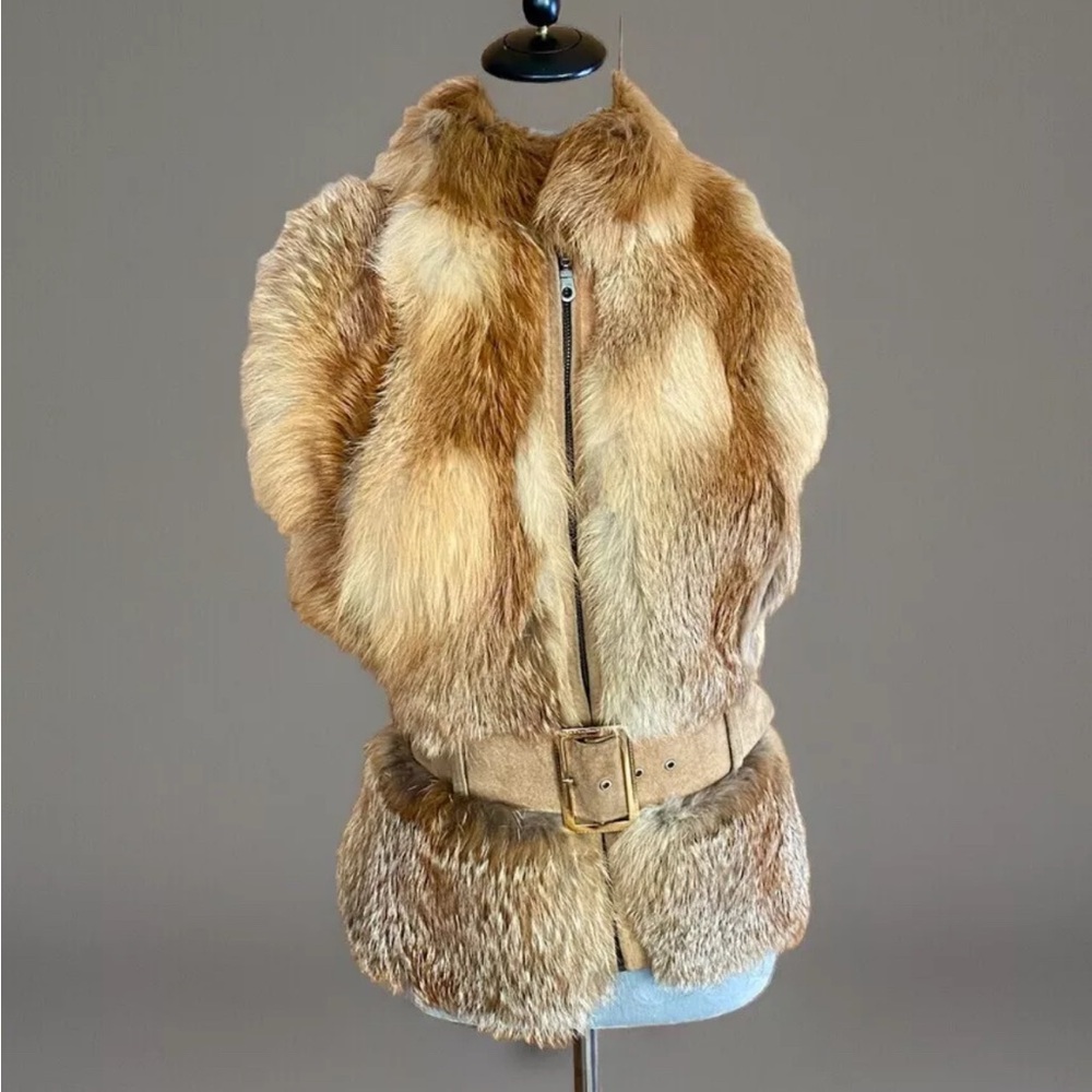 REAL fox fur vest